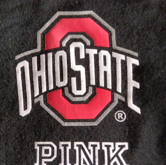 Victoria's Secret "PINK" Ohio State Buckeyes Black Ankle Leggings - Picture 2 of 7